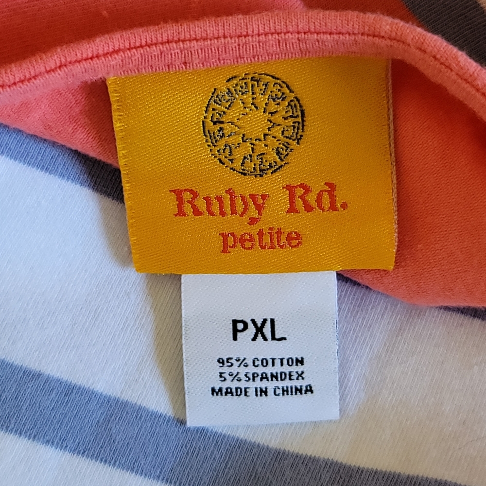Ruby Rd. stripe colorblock knit top - Picture 6 of 7